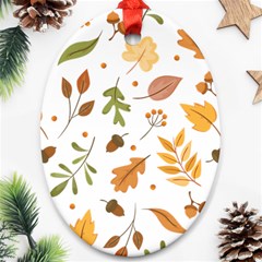 Autumn Love Ornament (oval) by designsbymallika