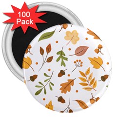 Autumn Love 3  Magnets (100 Pack) by designsbymallika