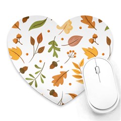 Autumn Love Heart Mousepads by designsbymallika