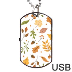 Autumn Love Dog Tag Usb Flash (two Sides) by designsbymallika