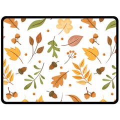 Autumn Love Double Sided Fleece Blanket (large)  by designsbymallika