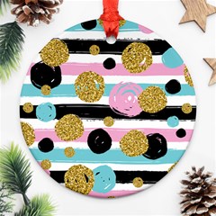 Stripes Pattern Ornament (round) by designsbymallika