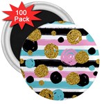 stripes pattern 3  Magnets (100 pack) Front