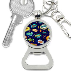 Bada Boom Pattern Bottle Opener Key Chain by designsbymallika