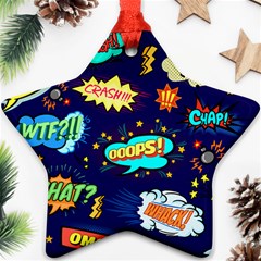 Bada Boom Pattern Star Ornament (two Sides) by designsbymallika