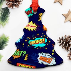 Bada Boom Pattern Christmas Tree Ornament (two Sides) by designsbymallika