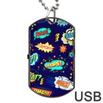 bada boom pattern Dog Tag USB Flash (One Side) Front