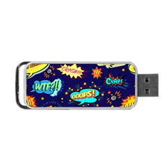 Bada Boom Pattern Portable Usb Flash (one Side) by designsbymallika