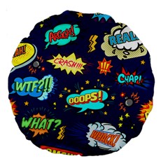 Bada Boom Pattern Large 18  Premium Round Cushions by designsbymallika