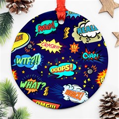 Bada Boom Pattern Ornament (round) by designsbymallika