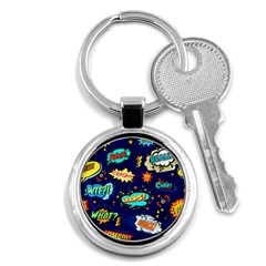 Bada Boom Pattern Key Chain (round) by designsbymallika