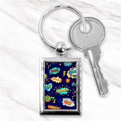 Bada Boom Pattern Key Chain (rectangle) by designsbymallika