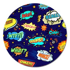 Bada Boom Pattern Magnet 5  (round) by designsbymallika