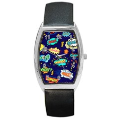 Bada Boom Pattern Barrel Style Metal Watch by designsbymallika