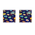 bada boom pattern Cufflinks (Square) Front(Pair)