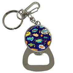 Bada Boom Pattern Bottle Opener Key Chain by designsbymallika