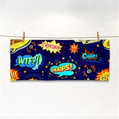 Bada Boom Pattern Hand Towel by designsbymallika