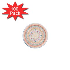 Mandala Pattern 1  Mini Buttons (100 Pack)  by designsbymallika