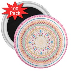 Mandala Pattern 3  Magnets (100 Pack) by designsbymallika