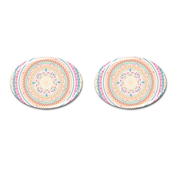 mandala pattern Cufflinks (Oval)