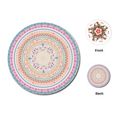 Mandala Pattern Playing Cards Single Design (round) by designsbymallika