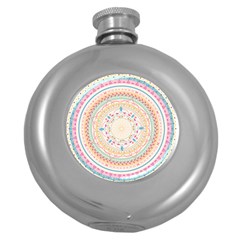 Mandala Pattern Round Hip Flask (5 Oz) by designsbymallika