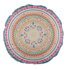 Mandala Pattern Large 18  Premium Round Cushions by designsbymallika