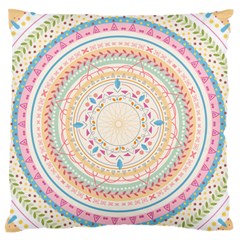 Mandala Pattern Large Flano Cushion Case (one Side) by designsbymallika