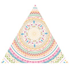 Mandala Pattern Wooden Puzzle Triangle by designsbymallika