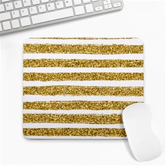 Golden Stripes Large Mousepads by designsbymallika