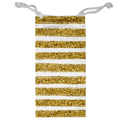 Golden Stripes Jewelry Bag by designsbymallika