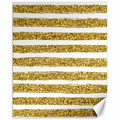 Golden Stripes Canvas 16  X 20  by designsbymallika