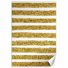 Golden Stripes Canvas 20  X 30  by designsbymallika