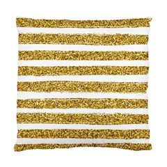 Golden Stripes Standard Cushion Case (two Sides) by designsbymallika