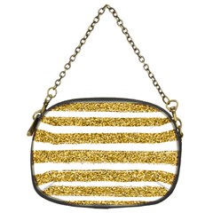 Golden Stripes Chain Purse (two Sides) by designsbymallika