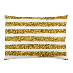 Golden Stripes Pillow Case by designsbymallika