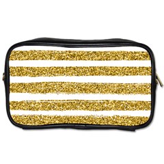 Golden Stripes Toiletries Bag (one Side)