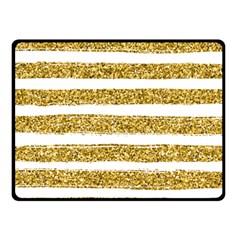 Golden Stripes Fleece Blanket (small) by designsbymallika