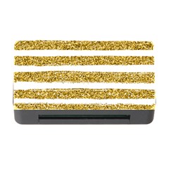 Golden Stripes Memory Card Reader With Cf by designsbymallika