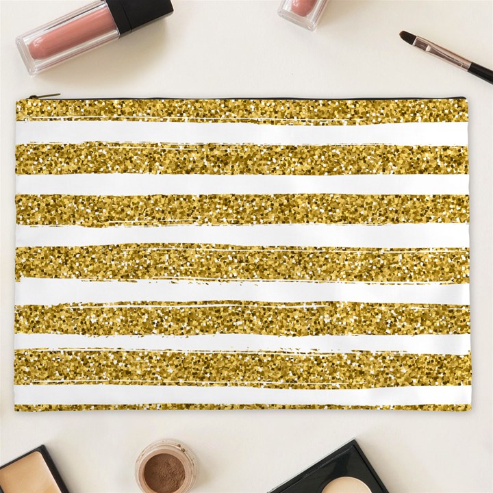 golden stripes Cosmetic Bag (XXL)