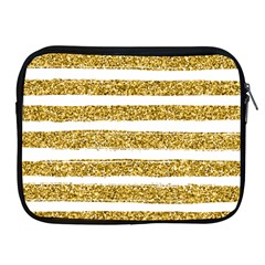 Golden Stripes Apple Ipad 2/3/4 Zipper Cases by designsbymallika