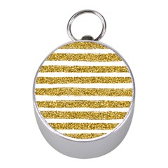 Golden Stripes Mini Silver Compasses by designsbymallika