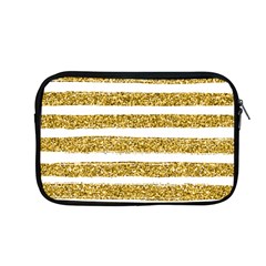 Golden Stripes Apple Macbook Pro 13  Zipper Case by designsbymallika