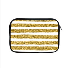 Golden Stripes Apple Macbook Pro 15  Zipper Case by designsbymallika