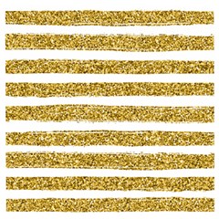 Golden Stripes Wooden Puzzle Square