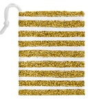 golden stripes Drawstring Pouch (4XL) Back