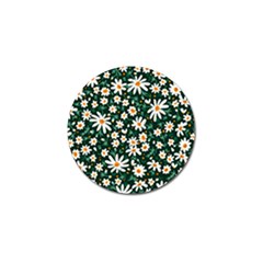 White Floral Pattern Golf Ball Marker by designsbymallika