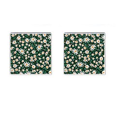 White Floral Pattern Cufflinks (square) by designsbymallika