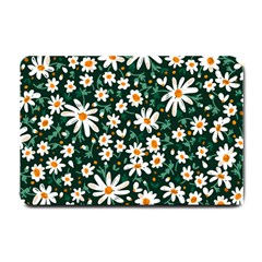 White Floral Pattern Small Doormat  by designsbymallika