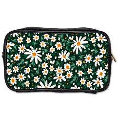 White Floral Pattern Toiletries Bag (one Side) by designsbymallika